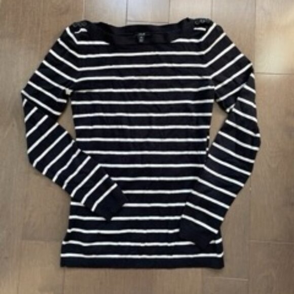Striped Boatneck Sweater - Small - Picture 2 of 5